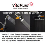 VitaPure Inline Shower Filter & Water Softening System SUF-300VTX  Removing Bacteria & Heavy Metals, Chlorine etc