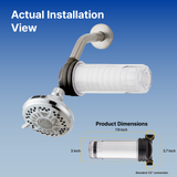 VitaPure ES350P aka SUF-350P - Inline Shower Filter , Removing Chlorine & Rust, Impurities form Tap Water