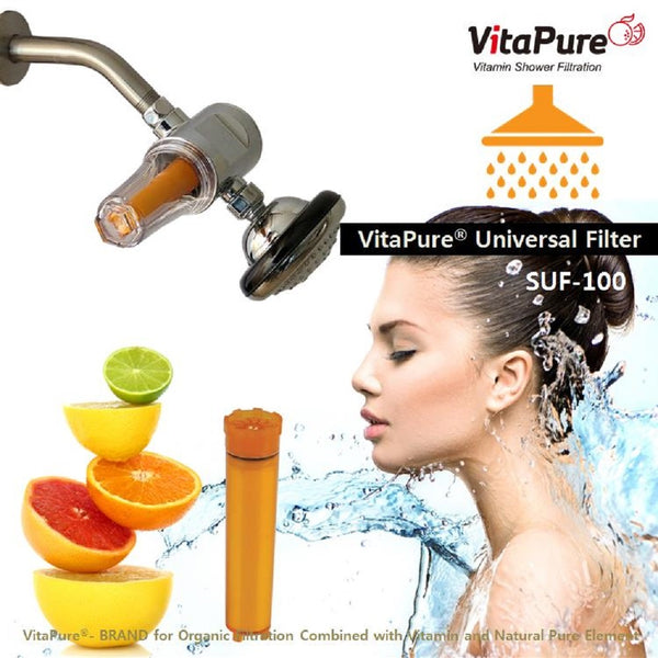 SUF-100V aka VCF-100 VitaPure® Vitamin C Inline Shower Filter Removing Chlorine & Chloramines from Tap Water