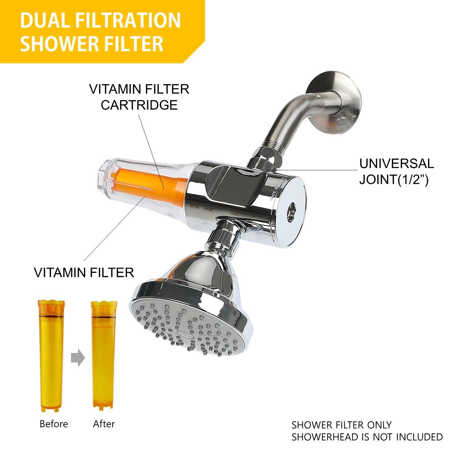 Cleanwater Inline Shower Filter